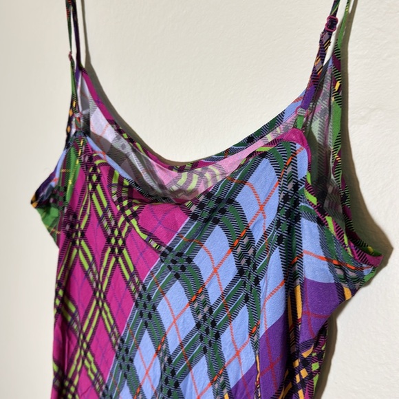 RIXO XL US12 Holly rainbow multicolor check print dress - Picture 15 of 16